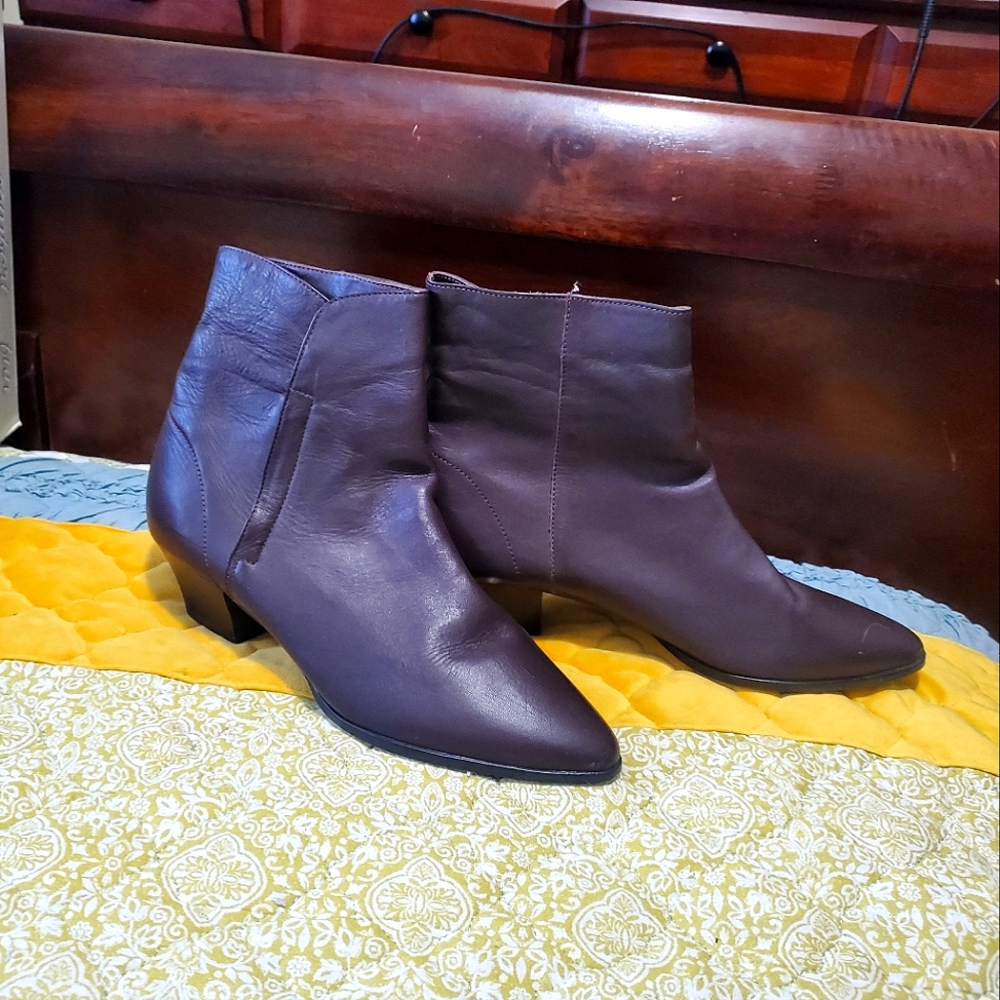 Brown Leather Booties